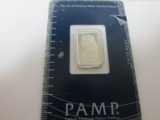 5 Gram Pamp Platinum Bar. photo