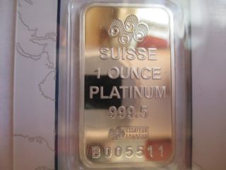1 Ounce Pamp.  9995 Fine Platinum: Sealed: Certificate photo