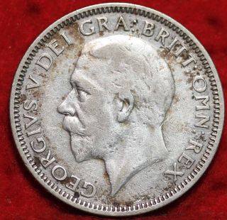 1934 Great Britain Shilling Silver Foreign Coin S/h photo