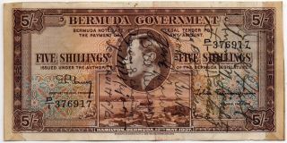 Bermuda 5 Shillings 1937 (p - 8b) 