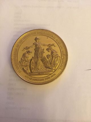 1876 Usa Centennial Medal 2.  25 