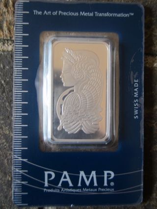 Pamp Suisse 1 Troy Oz.  9995 Platinum Bar - W/assay Lady Fortuna B004647 photo