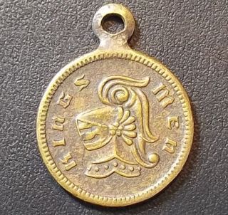 Antique Rare Medal/ Token Kings Men Gentlemens Toiletries Fired In 23 Karat Gold photo