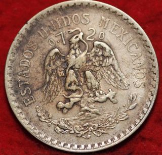 1925 Mexico Un Peso Silver Foreign Coin S/h photo
