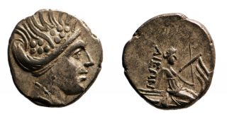H3: Ancient Greek Silver Coin : Histiaia In Euboia - Tetrobol photo