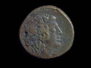 Greek Coin Ae21 From Amisos Pontos,  Dionysos,  85 - 65 Bc,  Cc6077 photo