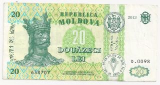 Moldovan Lei Paper Money Moldova Currency,  20 Lei photo
