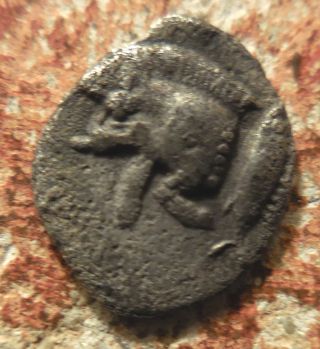 Vf Kyzikos,  Mysia.  480 - 450 Bc.  Silver Hemiobol,  Forepart Boar / Lion,  0.  34 Grams photo