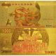Colored Chinese Dragon Note Rmb 1000 24k Gold Banknote Uncirculated In Frame Asia photo 2