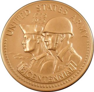 Huge 1975 3 Inch Us Army Bicentennial Medal Mib photo
