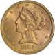 1882 - S Us Gold $5 Liberty Head Half Eagle - Ngc Ms62 Gold photo 2