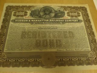 Hudson & Manhattan Railroad Company Bond Stock Certificate York Jersey Path photo