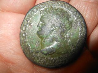 ,  Rare & Wonderful,  Roman Bronze Ae - Sestertius Nero Annona & Ceres Avf photo