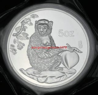 99.  99 Chinese Zodiac 5 Oz Baiyin 1992year Of The Monkey Medal Medai Ly photo