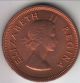 Km - 44,  1958 British South Africa Farthing,  Bright Red Uncirculated (2) Africa photo 2