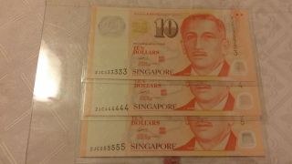 Monetary Authority Of Singapore 10 Dollars Polymer In Solid 
