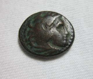 Kings Of Macedon.  Ae 18 Alexander Iii The Great,  336 - 323 Bc.  Club/quiver/dolphin photo