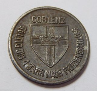 1918 Coblenz Germany 25 Pfennig Notgeld Token Ww1 German Money photo