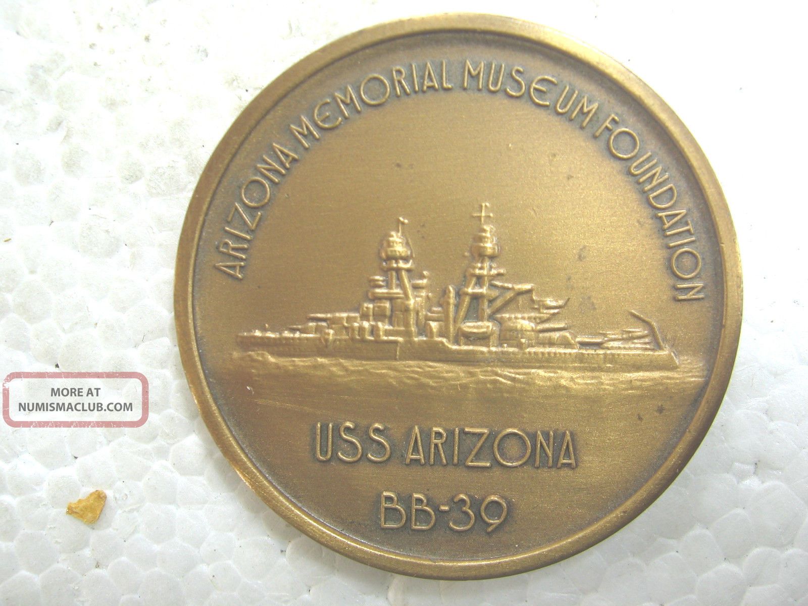 Pearl Harbor Uss Arizona Ship Medal Hawaii Commemorative Coin 7 Dec 1941