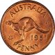 Australia 1951 Penny Choice Red Bu Decimal photo 1