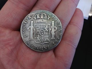 1786 Silver Da 8 Reales Carolus Iii Spanish Colonial Dollar.  Repro.  Coin (6) photo