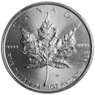 2015 $50 Palladium Canadian Maple Leaf.  9995 1 Oz.  (bu) photo