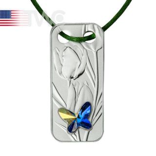 Niue 2015 1$ Butterfly Pendant Proof Silver Coin photo