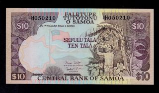 Samoa 10 Tala (2002) H Pick 34b Unc Banknote. photo