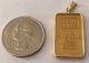 Credit Suisse 10 Gram 24k Gold Ingot W/ 14k Gold Bezel - Vintage Gold photo 3