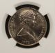 1972 Cook Islands 20 Cents Ngc Ms 64 Unc Copper Nickel Australia & Oceania photo 1