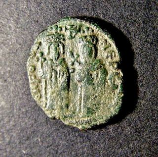 Phocas & Empress,  Christian Crosses,  7th Ad Antioch,  City Of God,  Byzantine Coin photo