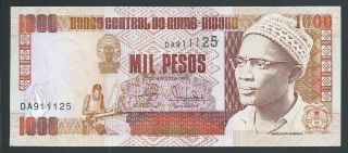 Guinea - Bissau 1000 Pesos 1990 Banknote P - 13a Prefix Da Ef,  Cabral Triumph photo
