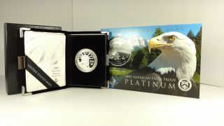 2002 American Eagle Platinum $100 1oz.  Proof Coin,  With Brochures photo