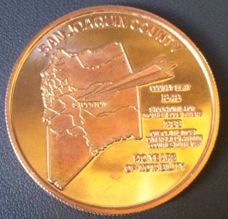 San Joaquin County Delta Coin Club Stockton California Medal photo