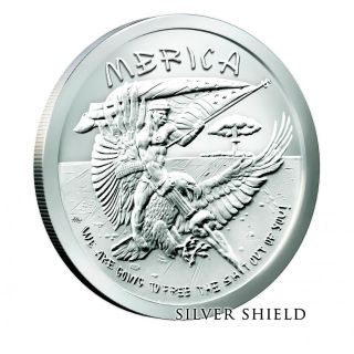 1 Oz Pure.  999 Silver Round Merica Limited $9.  99 photo