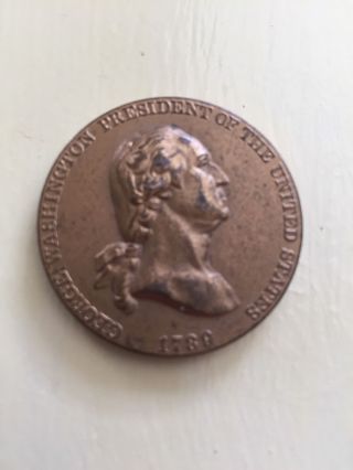 U.  S.  Medal No.  601 George Washington Time Increases His Fame Bronze photo