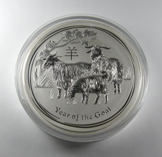 2015 $30 Australia Lunar Year Of The Goat 1 Kilo.  999 Silver Coin - Series Ii photo