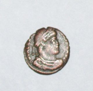 Valentinian I—ad 364 - 375—ancient Roman Bronze Coin—χρ (christian Symbol) Reverse photo