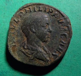 Tater Roman Imperial Ae Sestertius Coin Of Philip Ii As Caesar Principi Ivvent photo