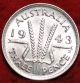 1943d Australia 3 Pence Silver Foreign Coin S/h Australia photo 1