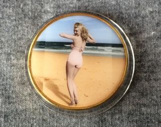 Marilyn Monroe Commemorative 40mm 24k Gold Plated Coin Menglu2 photo