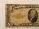 Series Of 1928 $10 Gold Certificate Note Very Fine Fr 2400 Small Size Notes photo 5