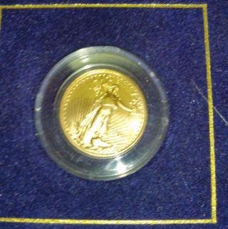 2001 1/10th Oz $5 Gold Coin Gold Bu photo