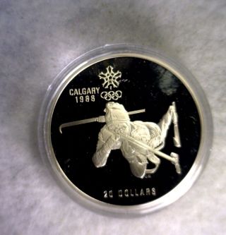 Canada $20 Dollars 1986 Proof Silver Olympics Commemorative Coin (stock 0061) photo