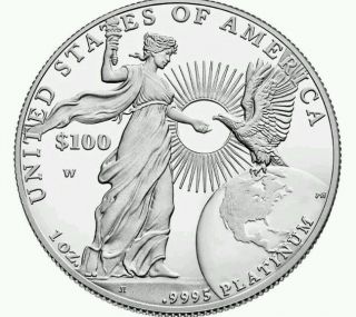 2015 W One Ounce American Eagle Platinum Proof Coin Pm8 photo