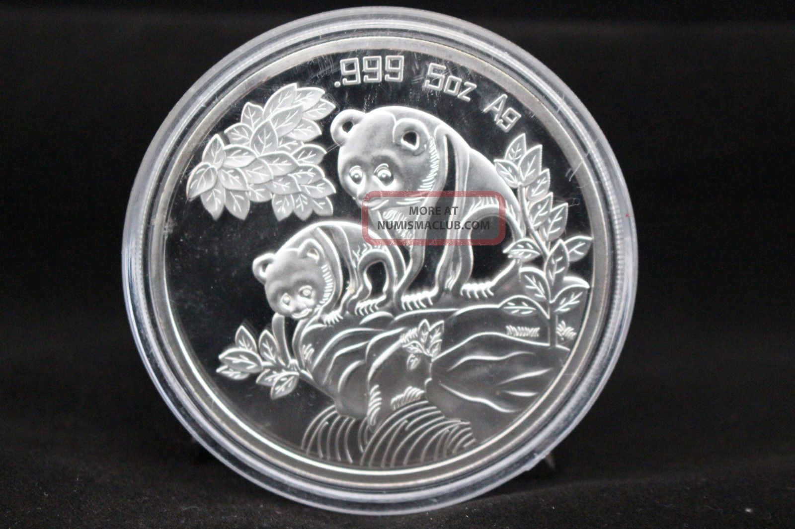 1992 China Panda 5oz 999 Silver Panda Medal To Send Boxes X1
