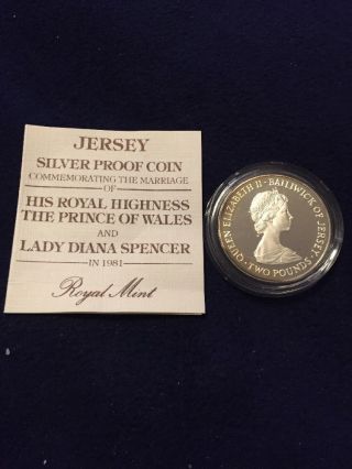 Jersey 1981 2 Pounds Silver Proof Coin photo