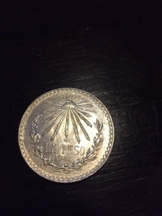 1944 Mexico Un Peso Silver Foreign Coin photo