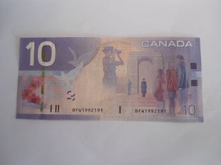 10$ Bank Of Canada Bfw Unc photo