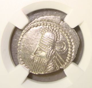 Ad 147 - 191 Parthian Kingdom Vologases Ancient Greek Silver Drachm Ngc Ms 4/5 4/5 photo